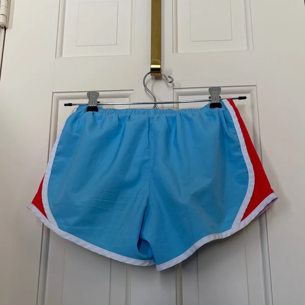 Nike Girl's Athletic Shorts in Blue and Red